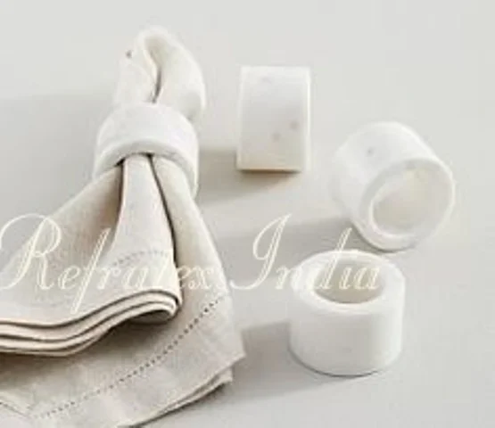 Marble Napkin Rings Set Hexagon Shape Grey Stone Tissue Holder From Refratex India