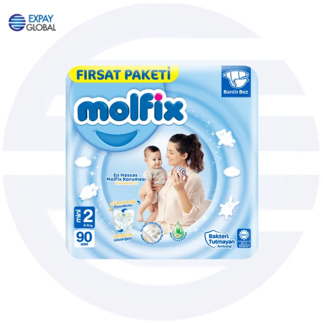 For Molfix Baby Diaper Advantage Pck No:2 90 Pcs all kinds