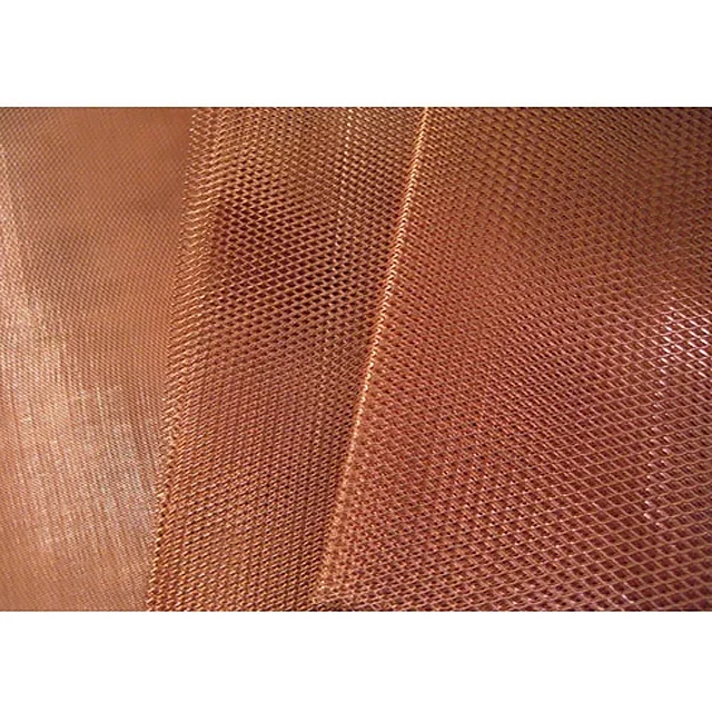 Faraday cage plain weave red brass copper thin titanium micron metal mesh