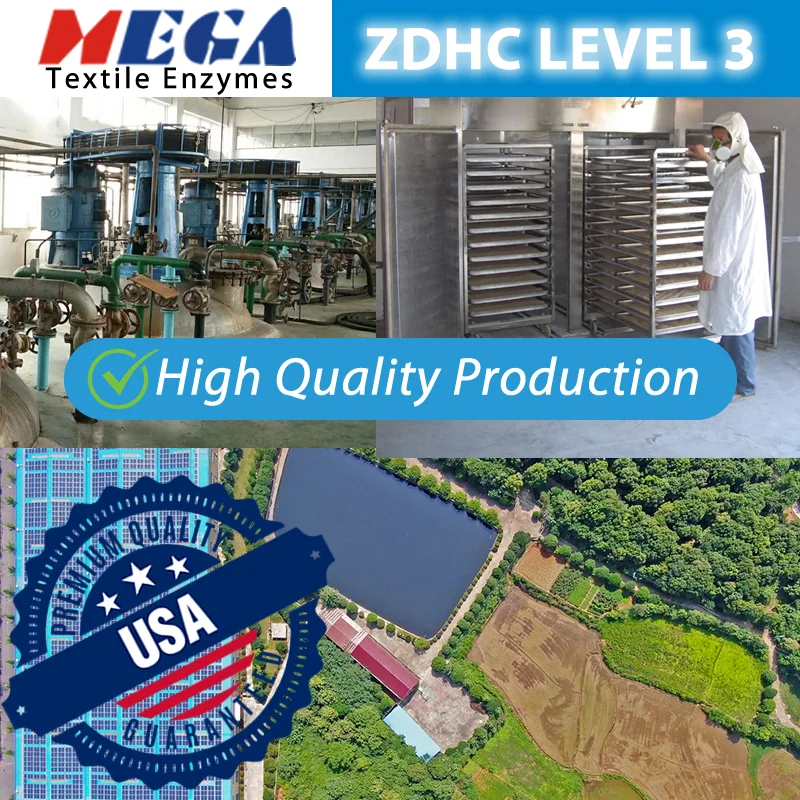 MEGA Cellulase Enzyme Textile Cellulase Enzyme Denim Acid Liquid Complete Function Enzyme Washing High Concentration