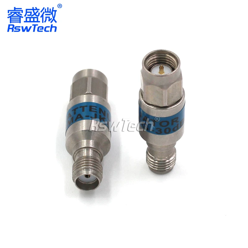 2W SMA Attenuator Male To Female 1db to 3db to10db to 30db jack Connector Coaxial RF Fixed Attenuators