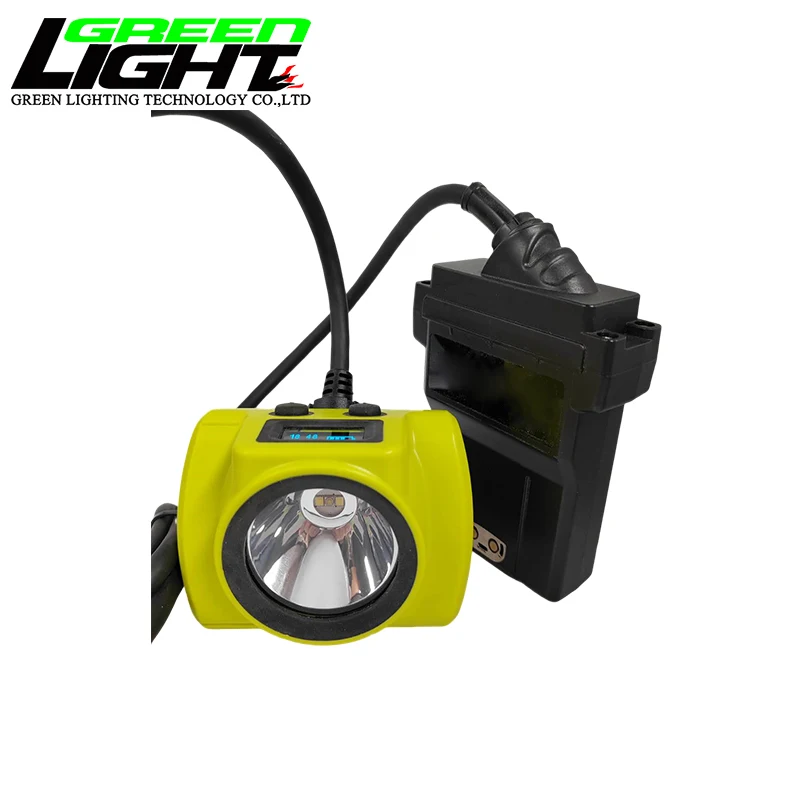 13.6Ah Rechargeable LED Miner Cap Lamp 25000Lux 1100mA Waterproof IP68 Explosion-proof PC Corded Miner Headlight