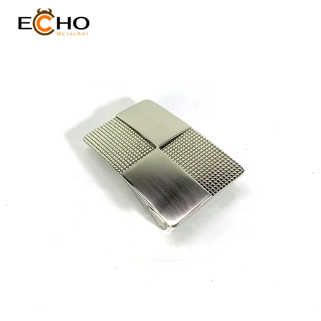 35mm men alloy buckle with clip in nickel satin finishes