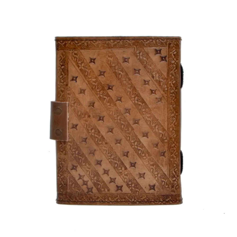 New Classic Design Embossed Print Notebook Notepad Writing Sketch Pad Handmade Vintage  Leather For Men And Women
