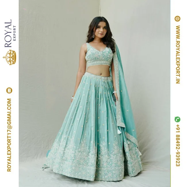 Тяжелый цифровой печати Шелковый креп 3 слоя талант Lehenga с атласные шелковые зари и последовательность Вышивка Блузка