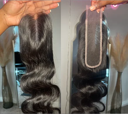 Wholesale 2x6 transparent HD lace closure middle part remy virgin human hair 2x6 lace closure for black women