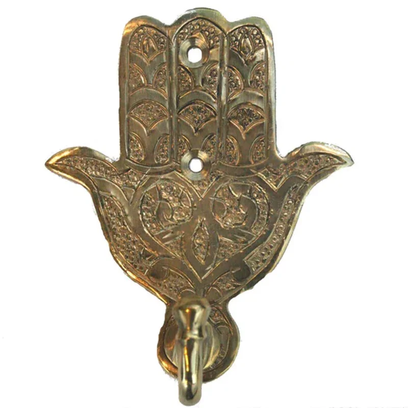 Brass Metal Hand Shape Wall Hook Gold Plated Elegant Look Nice Fancy Attractive Handmade Shiny Polished Metal Wall Hook