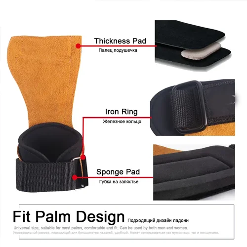 Leather hand grips cross fit custom gymnastic grips carbon cross fit hand grips bear komplex