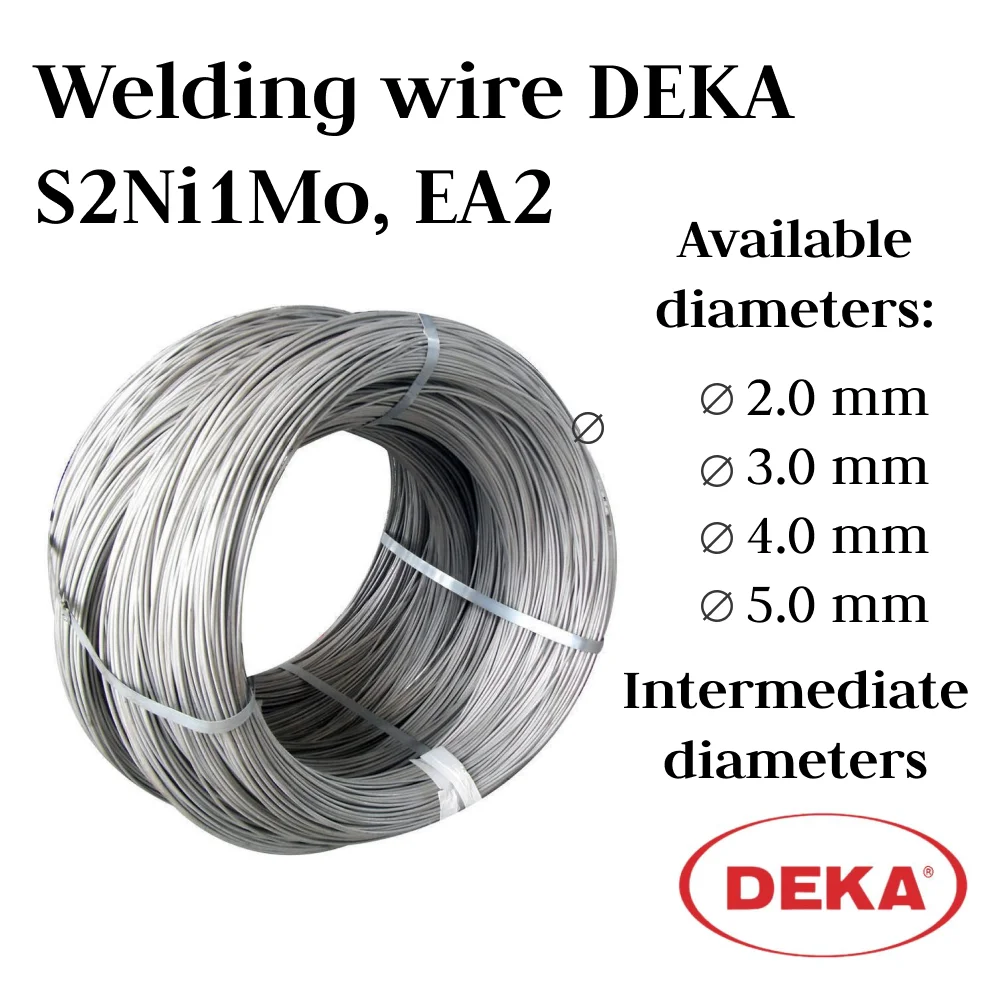 High-Quality Universal Welding Wire DEKA S2Ni1Mo, EA2, 28 kg Eco-Friendly Polished Welding Wire From Manufacturer