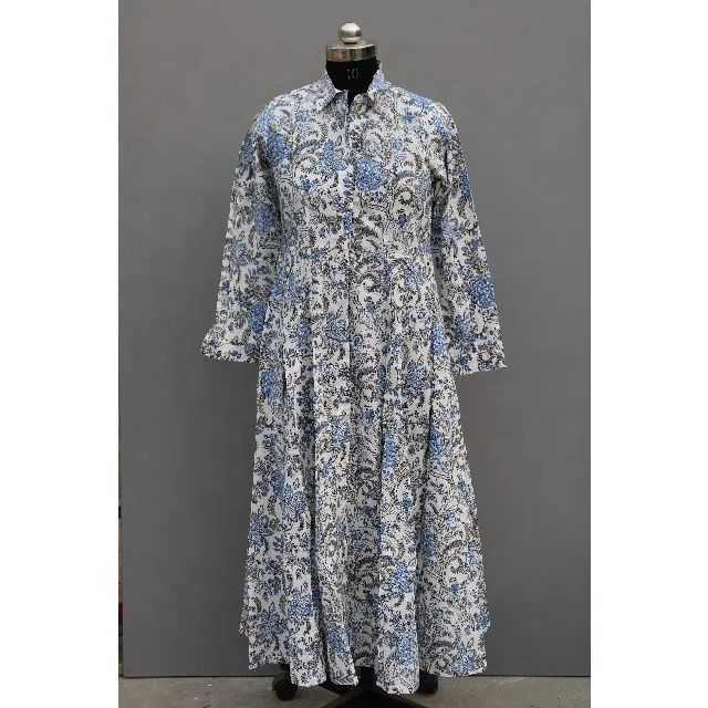 New Arrival Hand Block Print Tunic Designer Long Kurti For Women Gift For Her