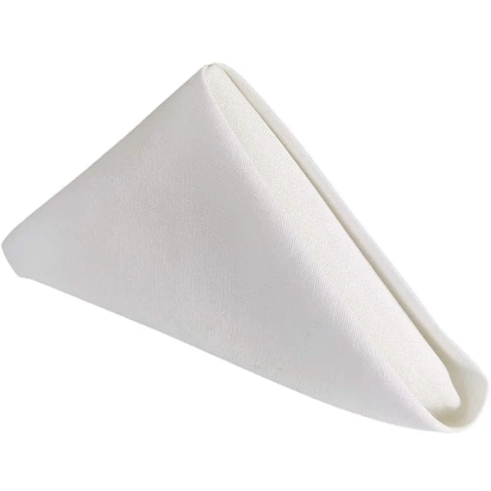 Cotton Polyester Kitchen Napkins Plain White Customized Logo Dishcloth Restaurant Bar Napkin Kitchen Towels