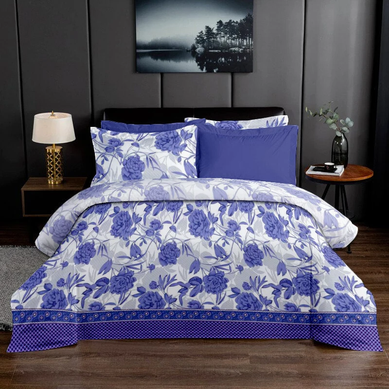 King, Queen, Dabble Bed Sheets 6 Piece Sheet Set One Flat Sheet and Two Pillowcase Teen Bed Set for Kid and Adult Bed Room