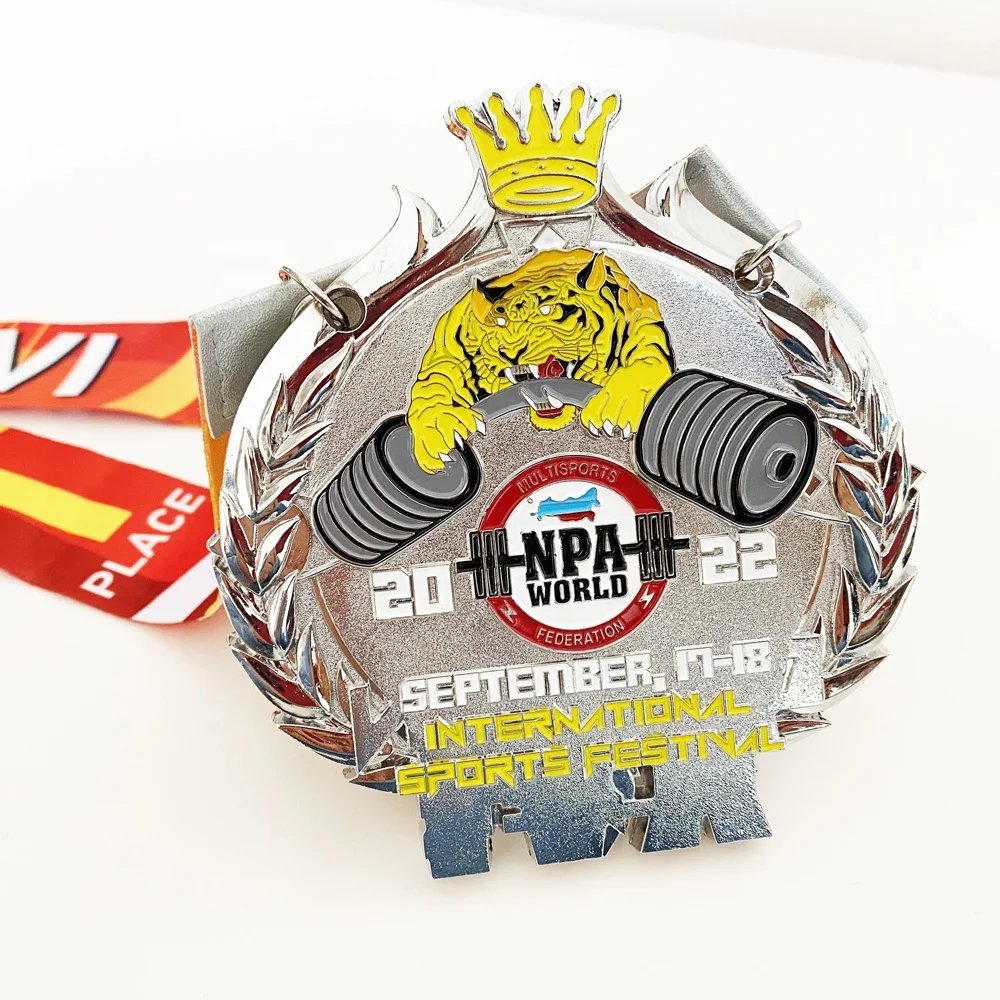 Wholesale Cheap Design Your Own Zinc Alloy 3D Silver Award Marathon Running Custom Metal Sport Medal