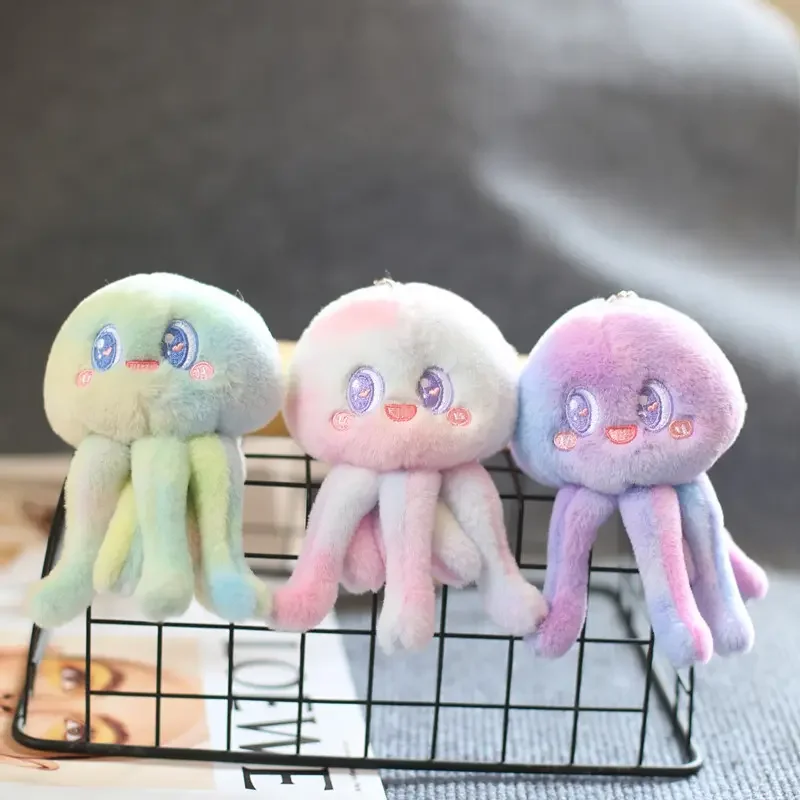 Милые осьминоги брелок для ключей плюшевые куклы мультяшная мягкая Медуза милая игрушка медуза чучело животное