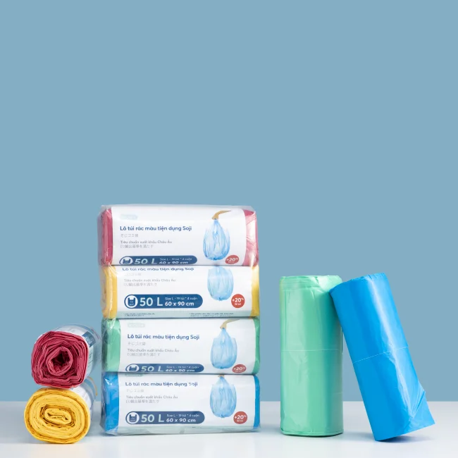 Hot Seller Best Quality Pack of 4 Soji Garbage Bag - Colours 25L biodegradable large trash bag garbage hdpe plastic