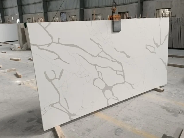 2022 Best selling engineered Calacatta Vegas Cut to size Quartz  Kitchen Countertop slab At Lowest price