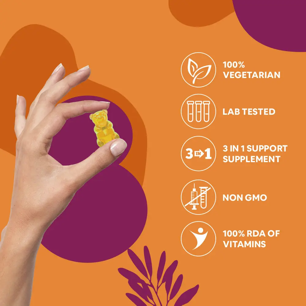 Vitamin D3 K2 B12 Gummies for Women, Men & Kids to protect support strong bones health, teeth & gum and Immunity