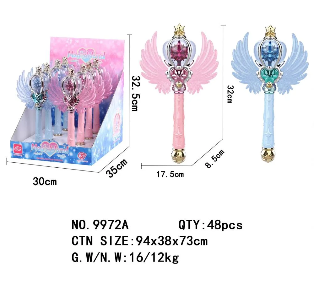 2024 novelties Hot Princess Toys Light Up Magic Wand Fairy Wand with Spinning and Sound for Girls kids Birthday Party Favors