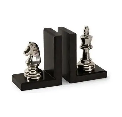 Chess Horse And King Shape Trendy Bookend Superior Design New Arrival Best Seller Metal Book Holder For Book Holding Accessories