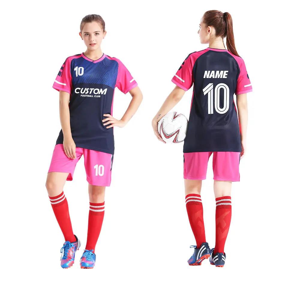 Wholesale Custom Personalized Girls Football Shirt High Quality Women Football Uniform Breathable Soccer Jersey For Female