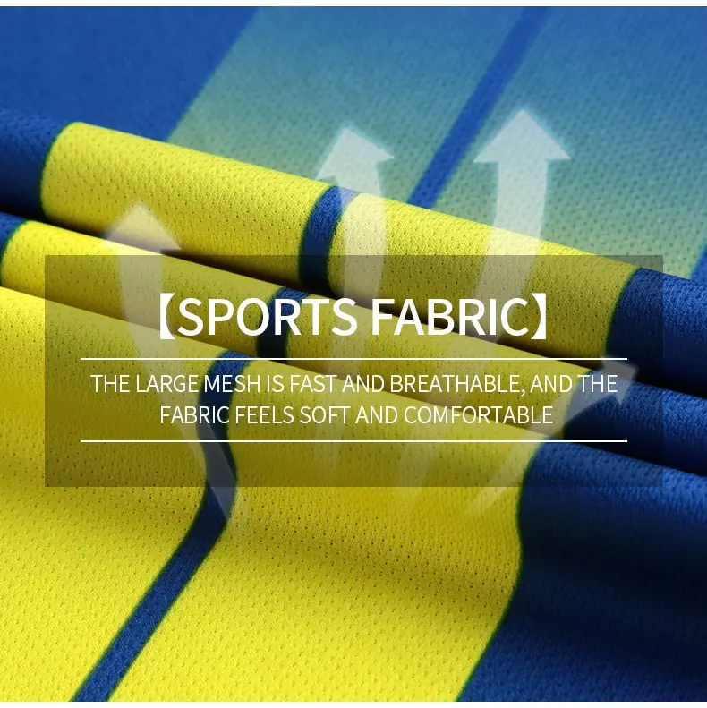 Customized Mens Football Jerseys 100% Polyester Football Shirts Club Team Training Soccer Wear Uniform Set For Adults