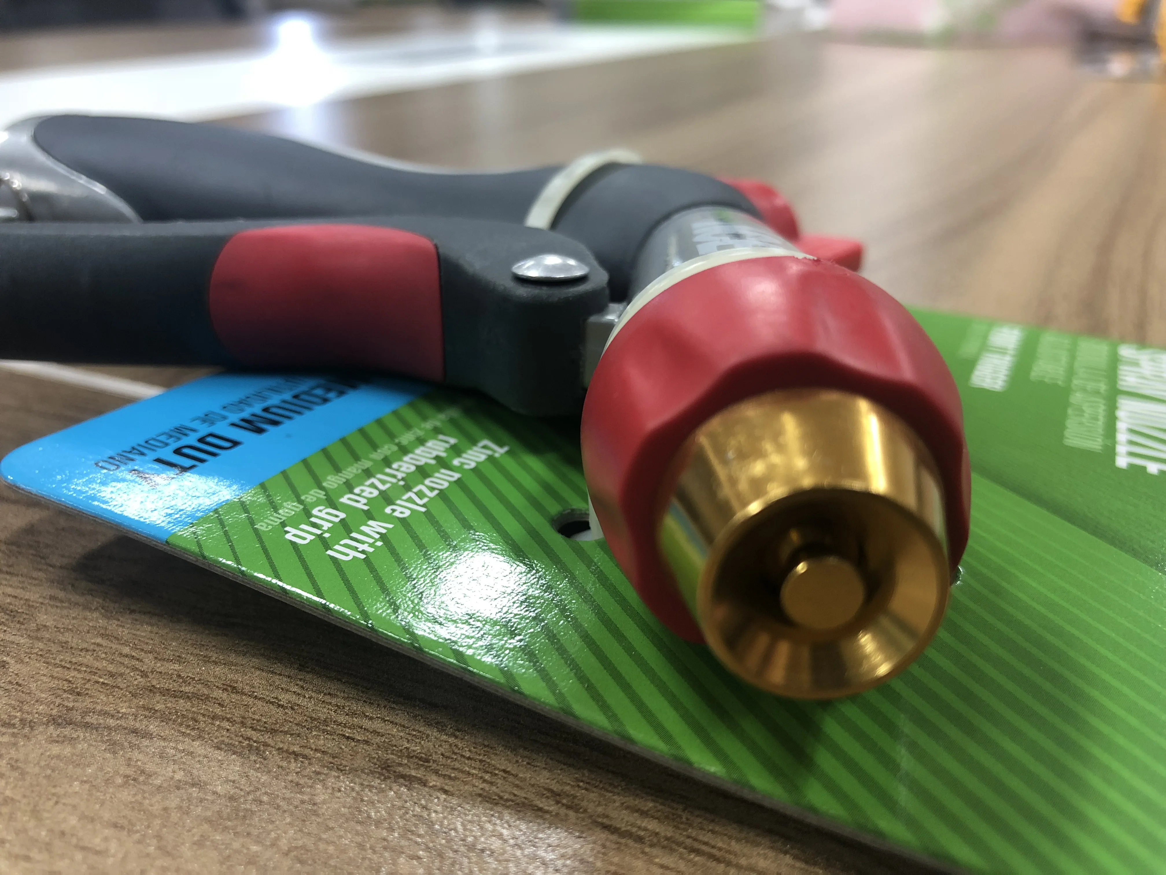 Garden Water Front trigger memory tip , soft grip metal hose spray nozzles, brass tip