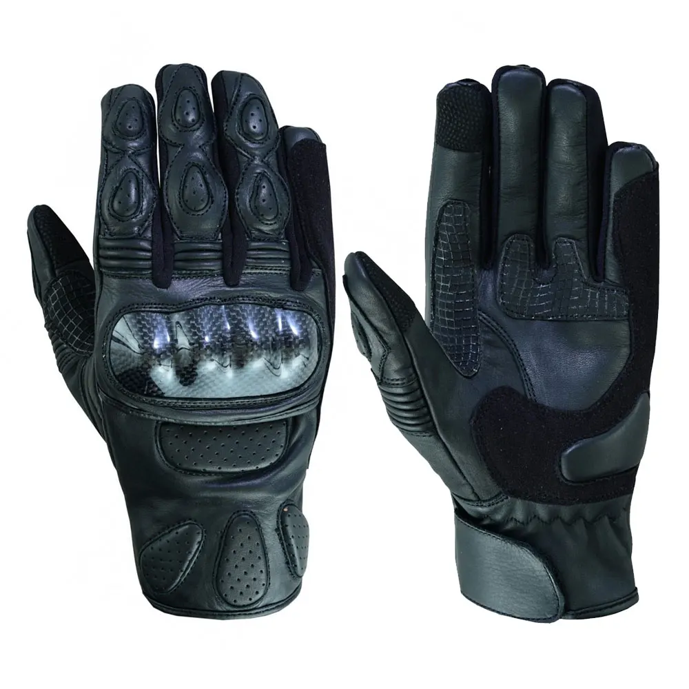 2022 Latest Motorcycle Gloves Factory made Long Style High Quality Motorbike Cowhide Leather Racing Gloves