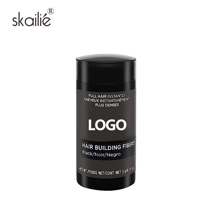 Wholesale Private Label Custom Logo Organic Vegan Styling Hair Fibre Keratin Powder Spray Applicator Hair Building Fiber