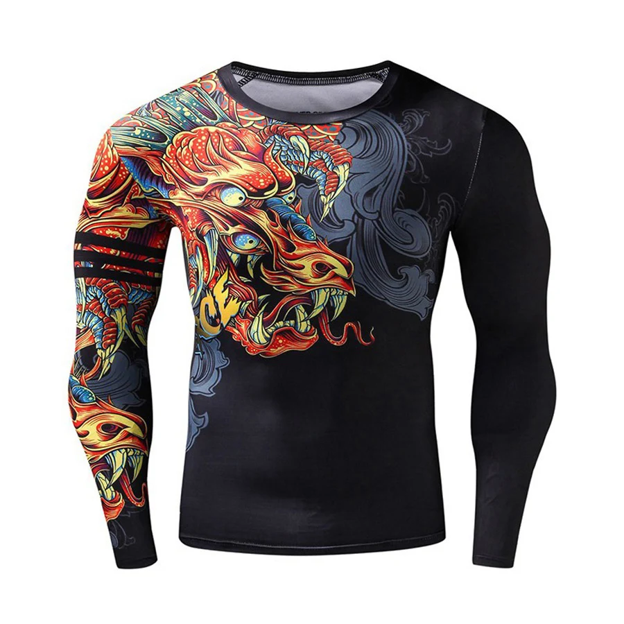 Manufacture Men Wear Rash Guard Breathable Softness Wear Long Sleeves Custom Rash Guard For Men