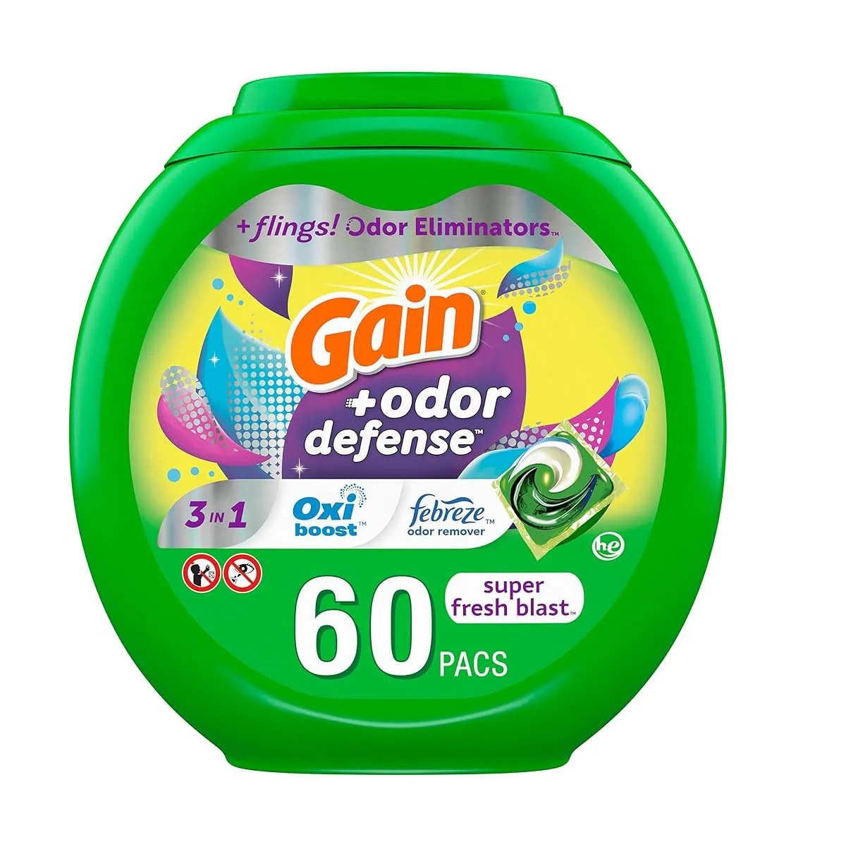 Gain flings! Laundry Detergent Soap Pods High Efficiency (HE) Original Scent