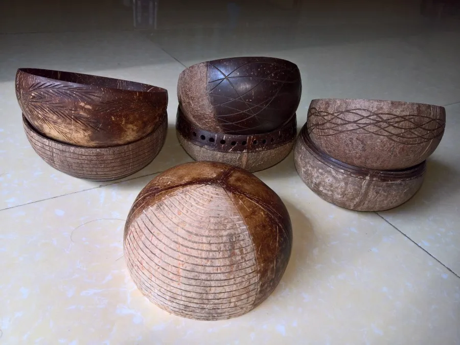 High Quality Coconut Shell Bowl for Home Lighting Decor Eco-Friendly Natural Seashell Lacquer Factory Direct Wholesale