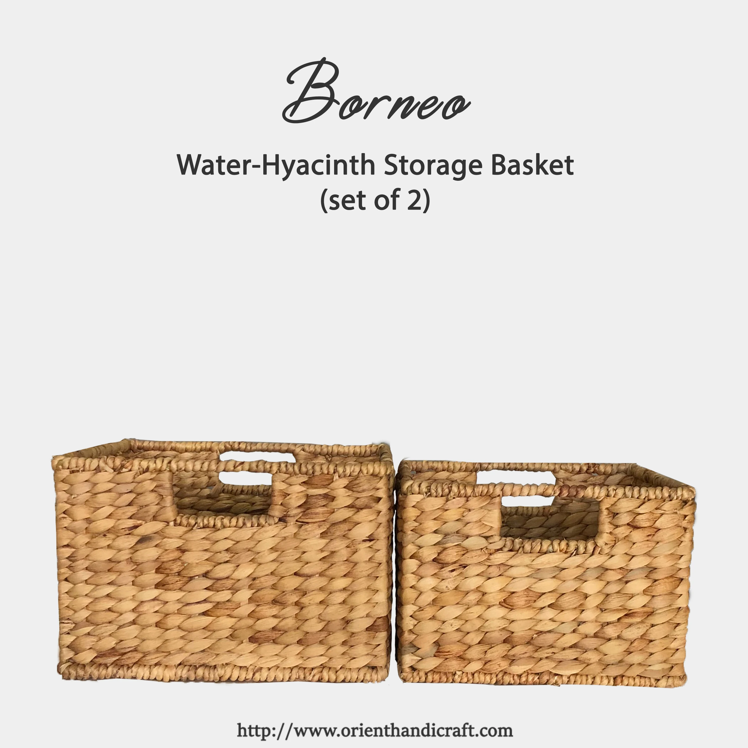 BORNEO Water-Hyacinth Storage Basket (set of 2)