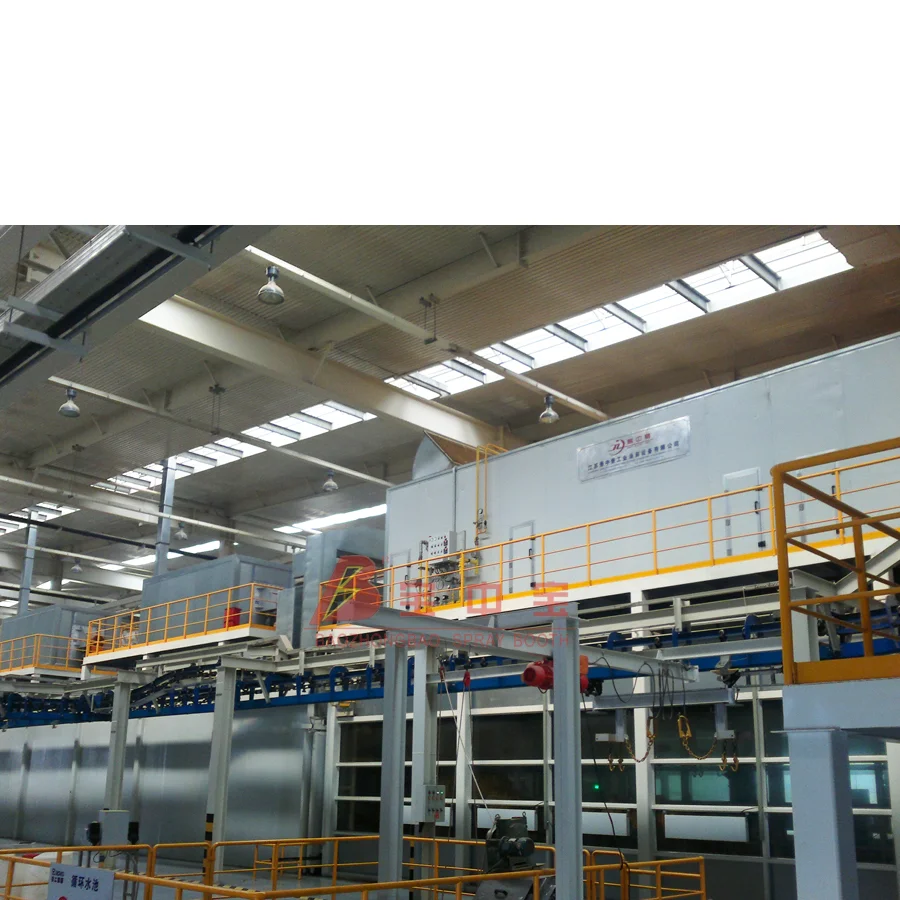 Customized New Metal Metal Powder Coating Machinery Pretreatment  Steel Provided Painting Line Vehicle Coating Booth