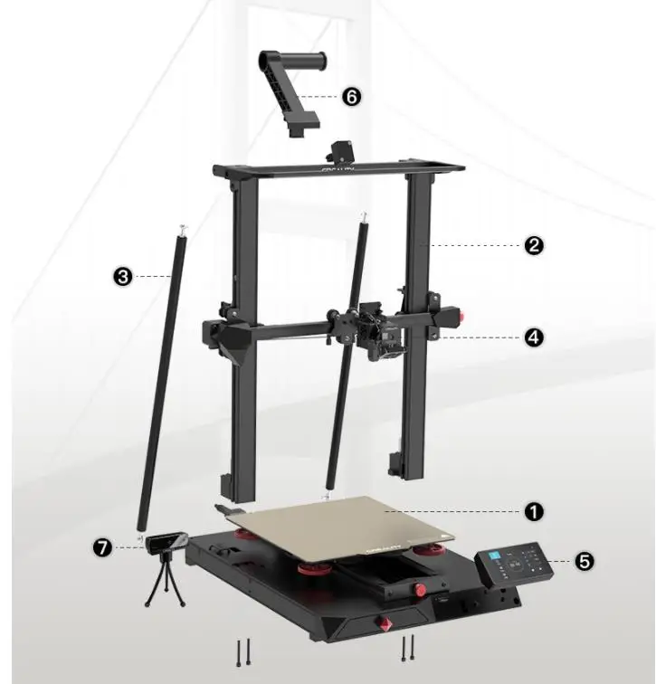 HD камера интеллигентая (ый) 3D принтер cr-10smart Pro промышленный ручной печатное оборудование высокой точности 3d волоконного принтера