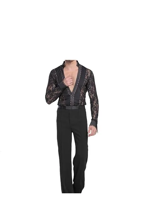 Wholesale High Quality Low MOQ Mens Dance Wear Clothes Gymnastics Dance Wear Men Dance Tops