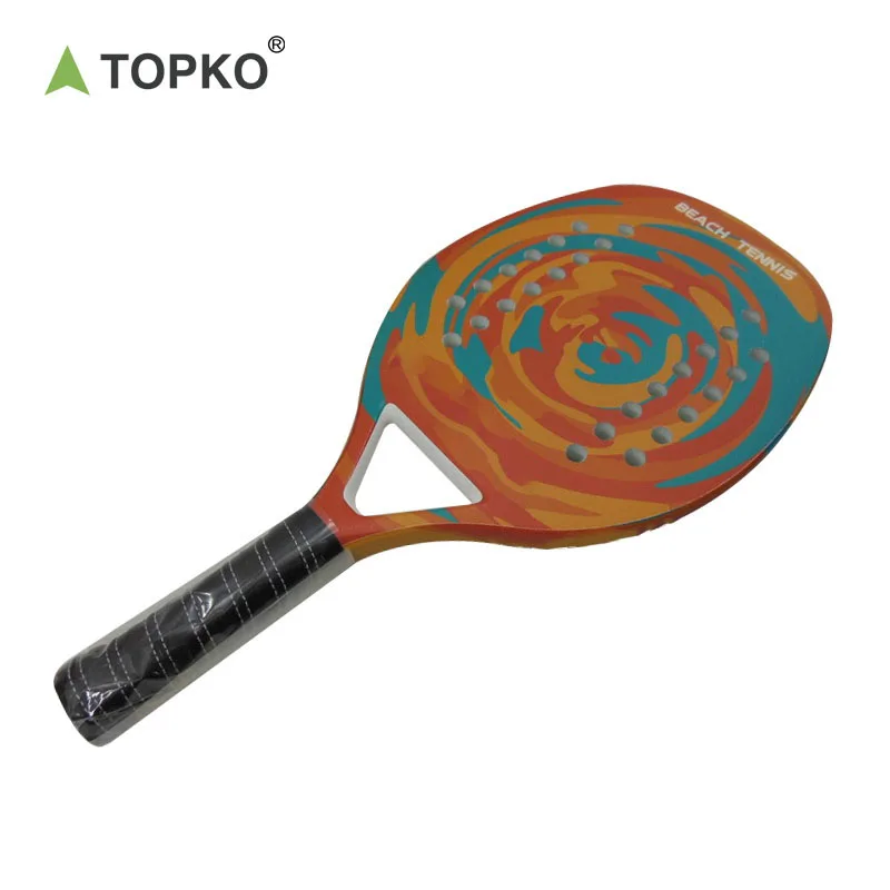 TOPKO High Quality Fiber Glass Beach Tennis Racket Carbon Fiber Custom Beach Paddle/Padel Racket