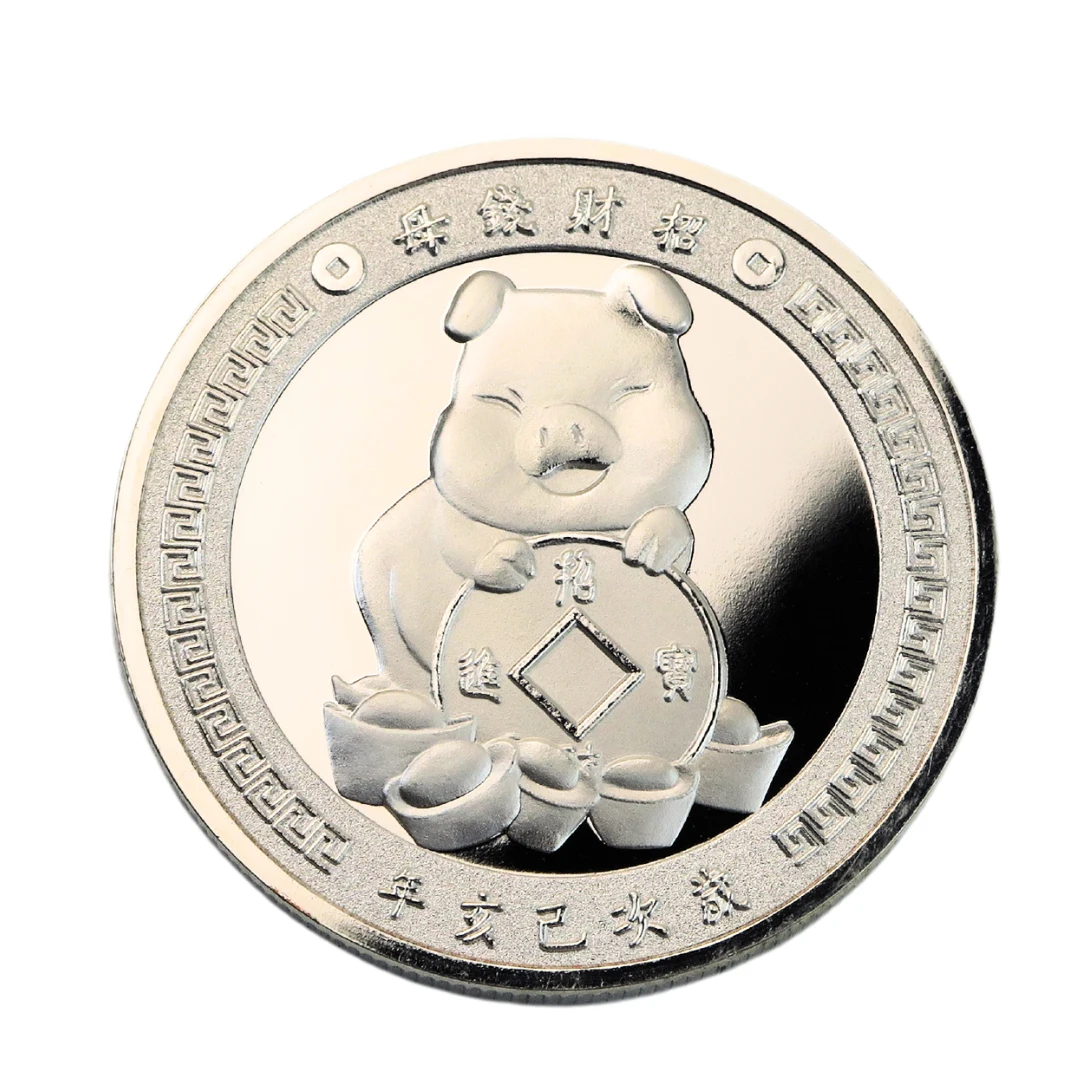 Mirror Effect Metal Commemorative Custom Silver Coin