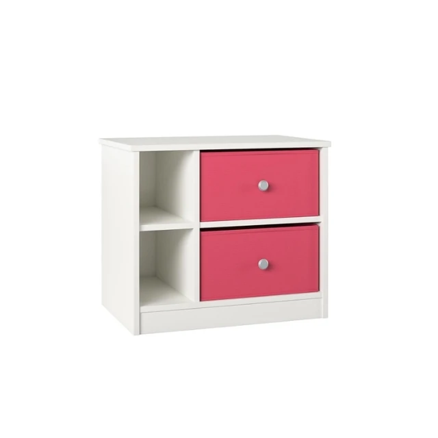 Best price Nightstand with 2 Fabric Bins Pink for Kids OEM Supplier from Vietnam Following Your Brand