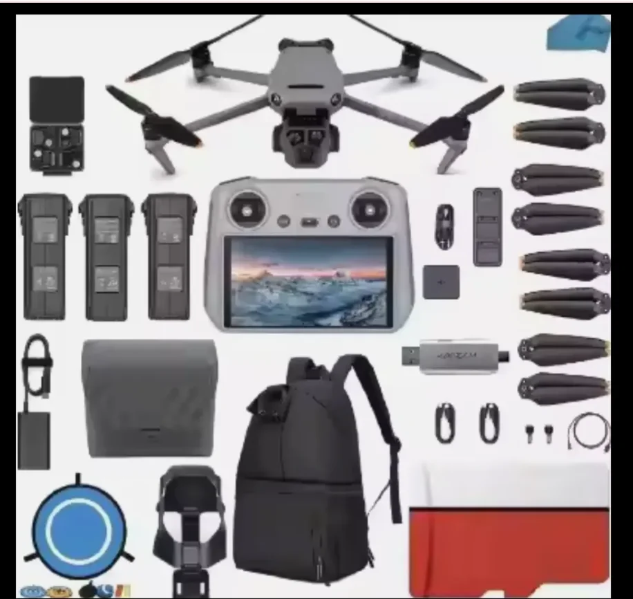 DJIs Mavics 3 Pro Fly More Combo (DJI RC Pro) Dronee with Dual Tele Cameras