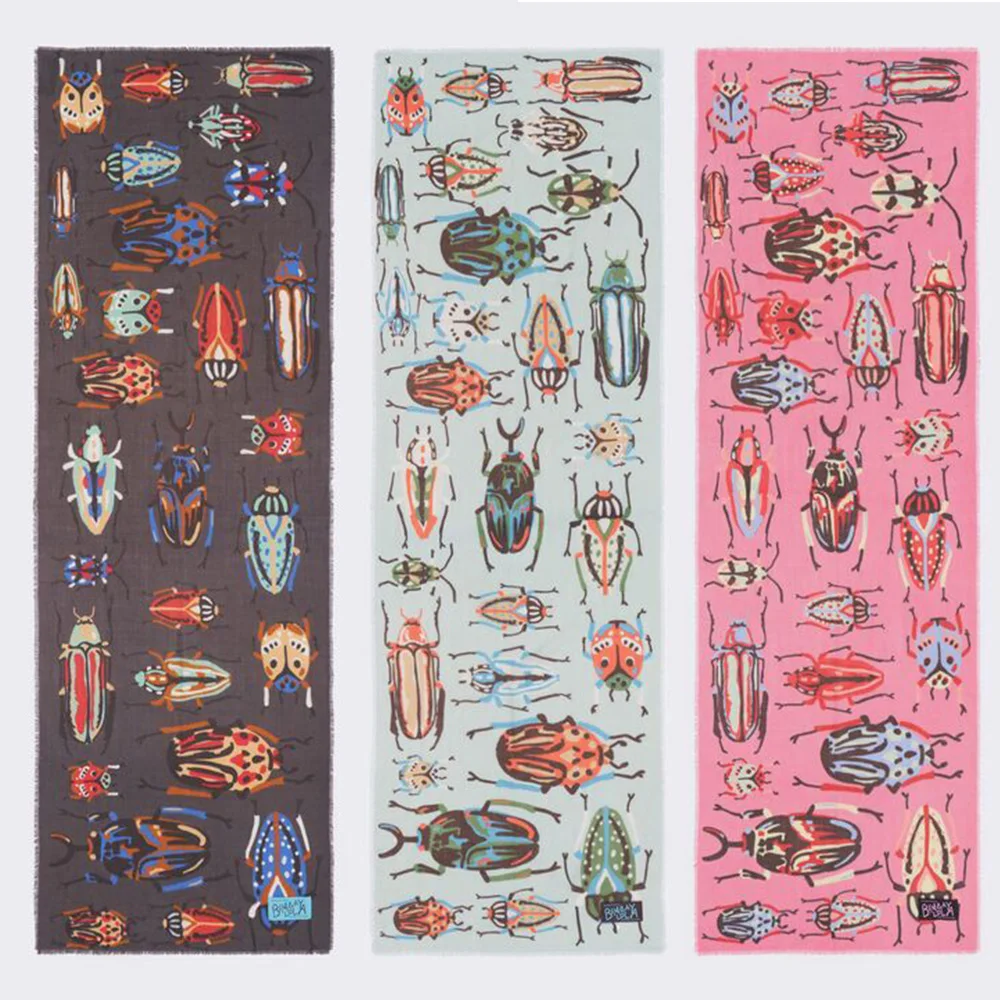 Custom Logo Printed 100 Wool Scarf Bondage With Tassel Scarf Cashmere Wool Shawls For Women