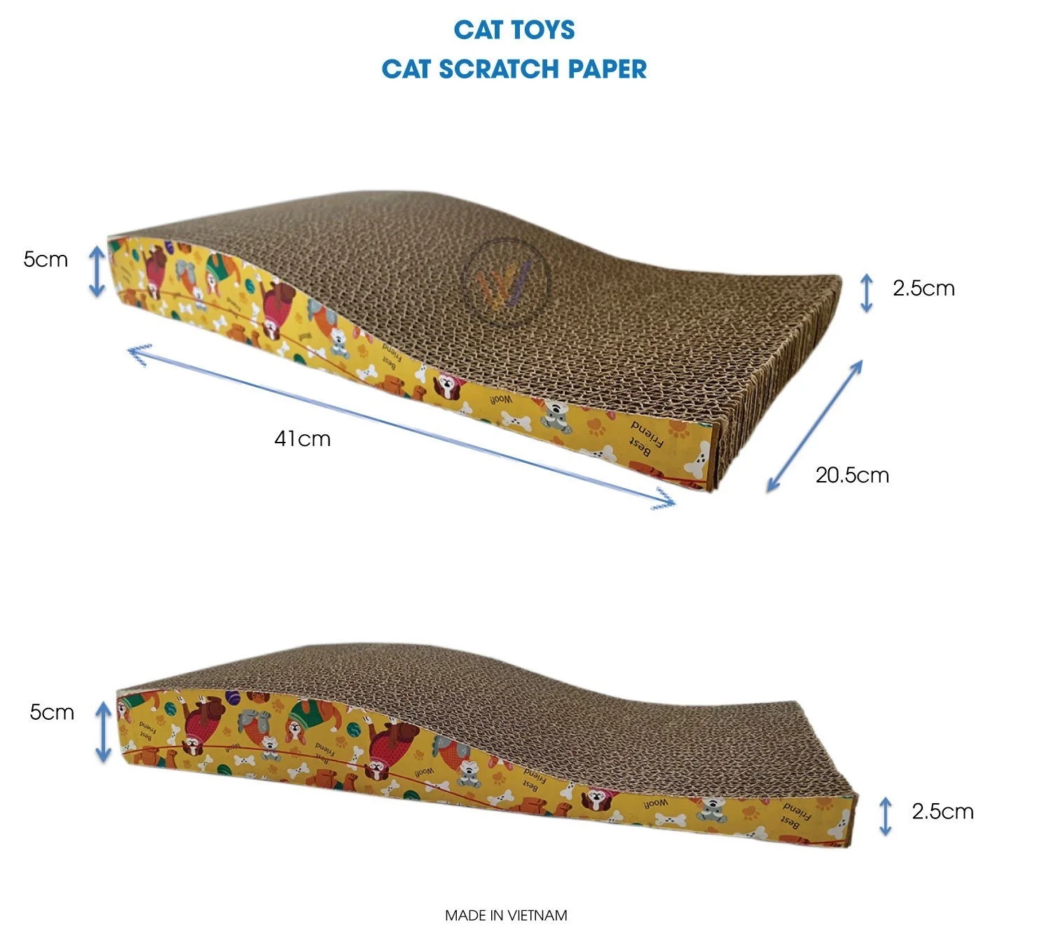 Sale Price OEM Brand Export Paper Cat Scratcher Cat Scratching Sleeping Playing Customized Color Multi Size in Vietnam Ms. Jenny