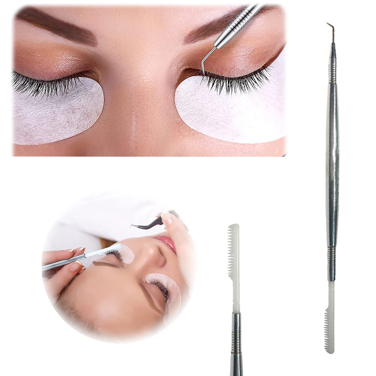 Professional Eyelash Separator Japanese Stainless Steel eyelash lifting tools wholesale lash lift separating tool with Comb