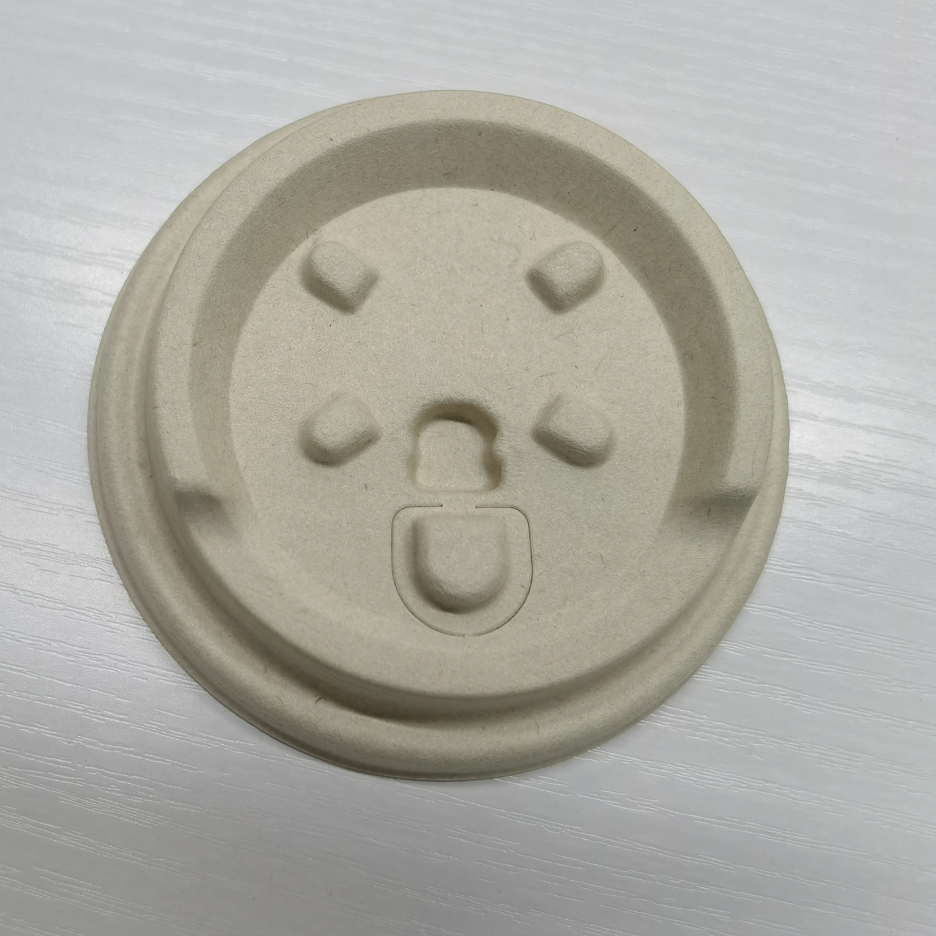 Zhiben 90mm hot drink packaging wholesale eco coffee lid for biodegradable bamboo pulp compostable cup lid paper cups lids