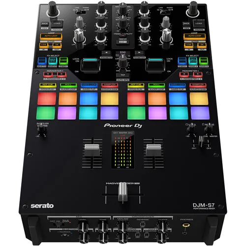 New Fully Original Pioneer DJ DJM-S7 2-Channel DJ Battle Mixer with Dual USB Audio Interfaces, 16 Performance (Black)