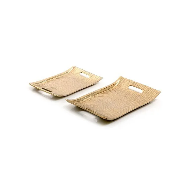 New square Shaped Metalsilver steel  Decorative Tray With hammer Work For Tableware And Table decore