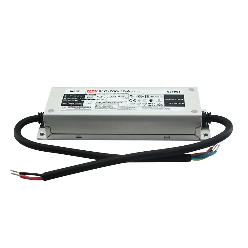 Бренд Mean Well представляет XLG-200-L-AB работающего на постоянном токе 12 В в Вход светодиодный драйвер Ip67 Наско Cob светодиодные светильники с цифровым адресным