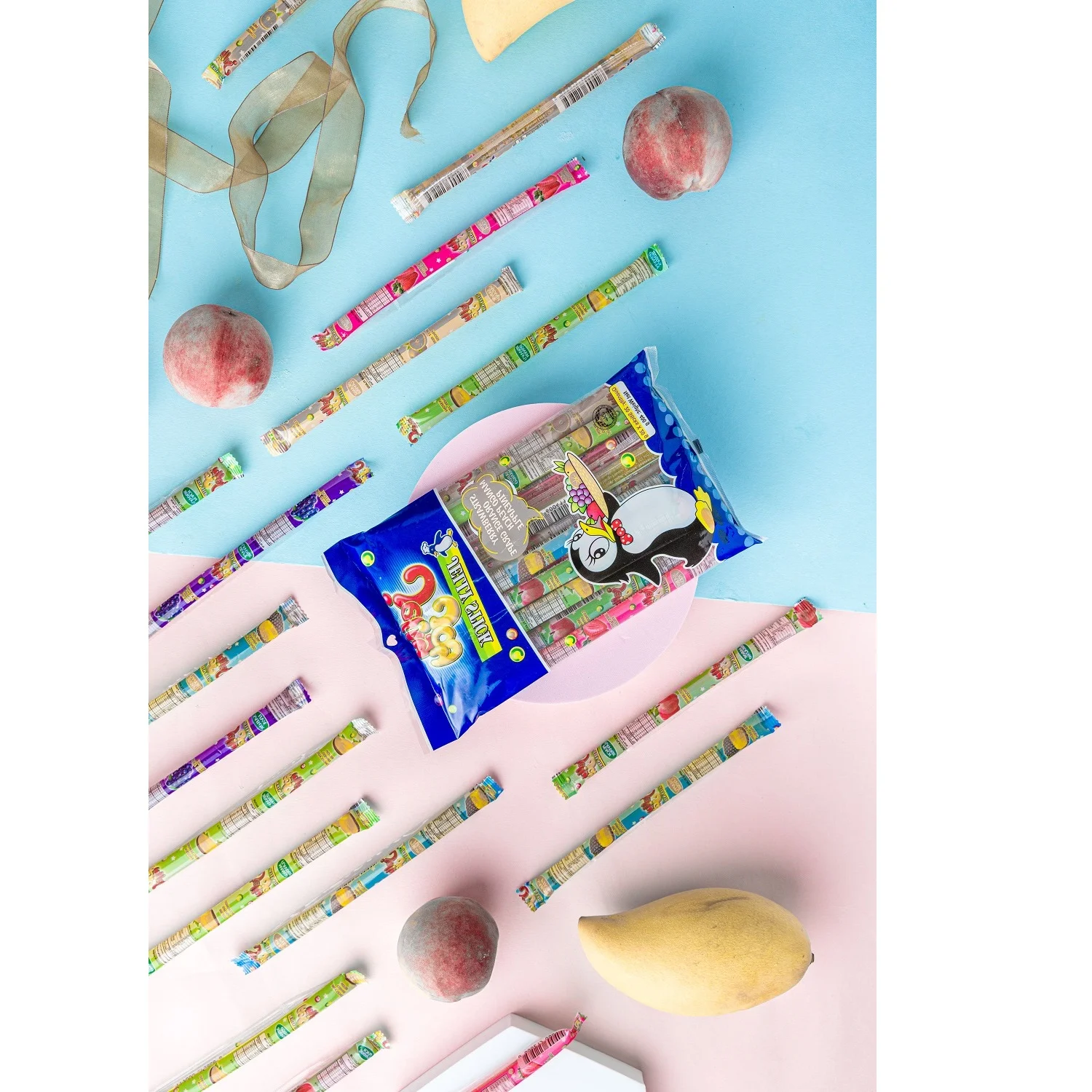 Low-Carb Dessert Drink Snack Cartoon Fruity Jelly Joy Jelly Sticks 20gm x 20 Sticks x 12 Bags For Children Made From Singapore