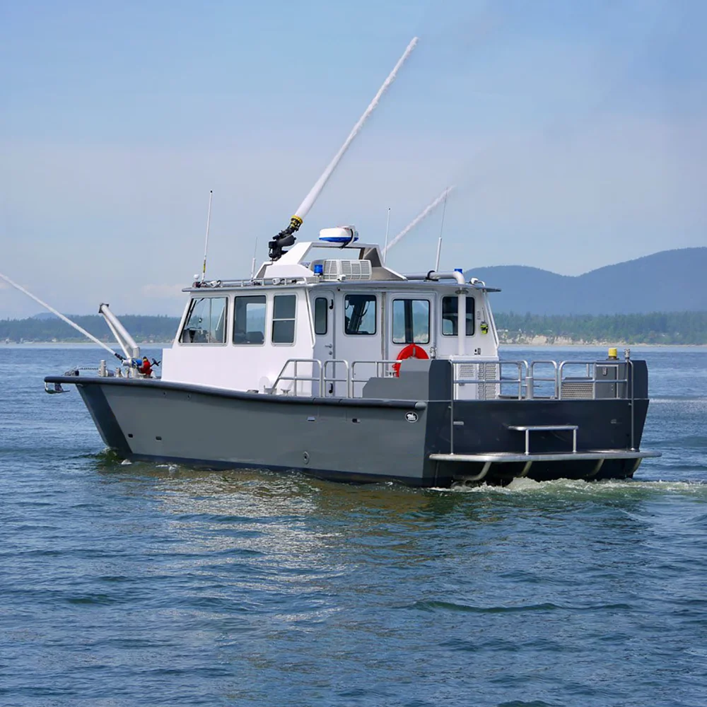 2024 Customized Aluminum Landing Craft Boat Outboard Engine Hot-Selling Catamaran Lake Sea Ocean Pilot Fire Rescue Rowing Boats