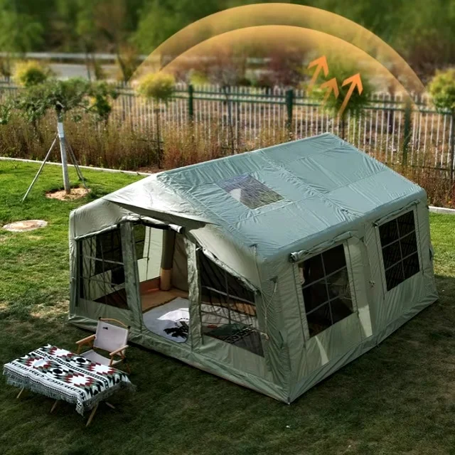 Manufacturer Hot Oxford Waterproof UV Protection Air Tent Outdoor Easy Setup Glamping Tent Luxury Inflatable winter camping Tent