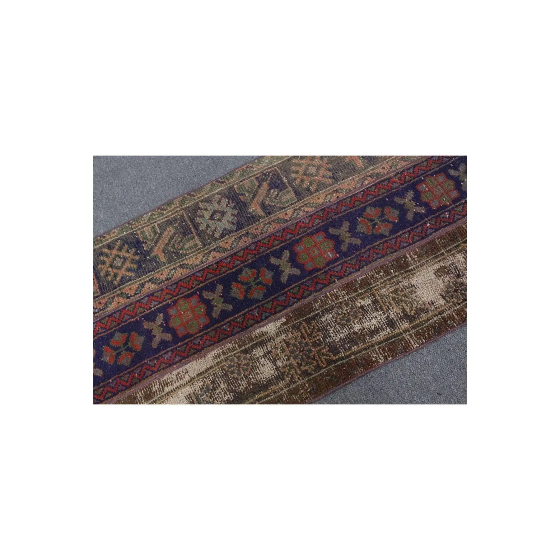 Hand Woven Carpet, 73x175 Cm Turkish Carpet Anatolian Carpet, Blue